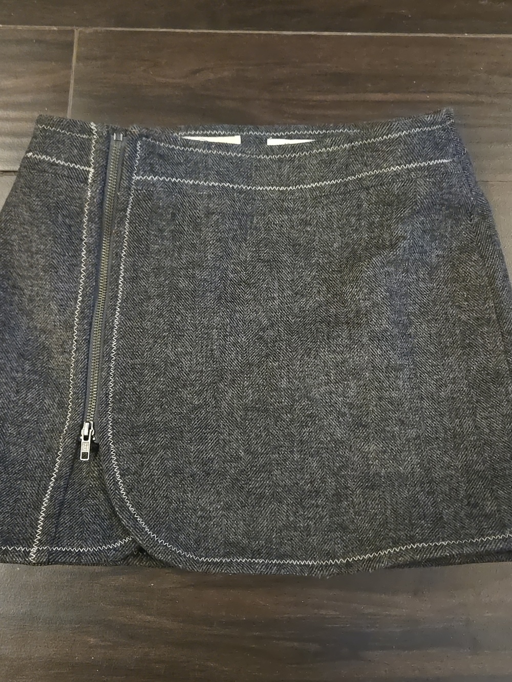 Purnell Grey Wool Mini  Skirt Sz 2/26 NWOT